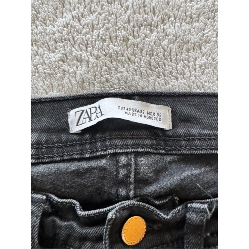 Zara Black Wash Skinny Jeans Men's Size 32 Stretch Denim EU 42 USA 32 - Picture 2 of 9